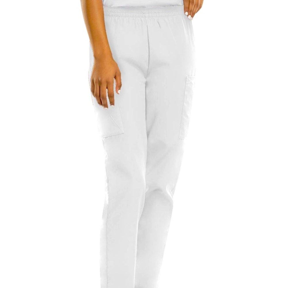 White scrub pants